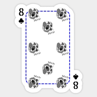 8 of clubs Sticker